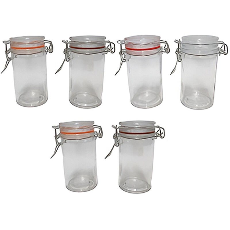 foto del prodotto 6 barattoli con chiusura tappo ermetico da 70 ml vasetto cucina casa per marmellate salse miele regali bomboniere confetture