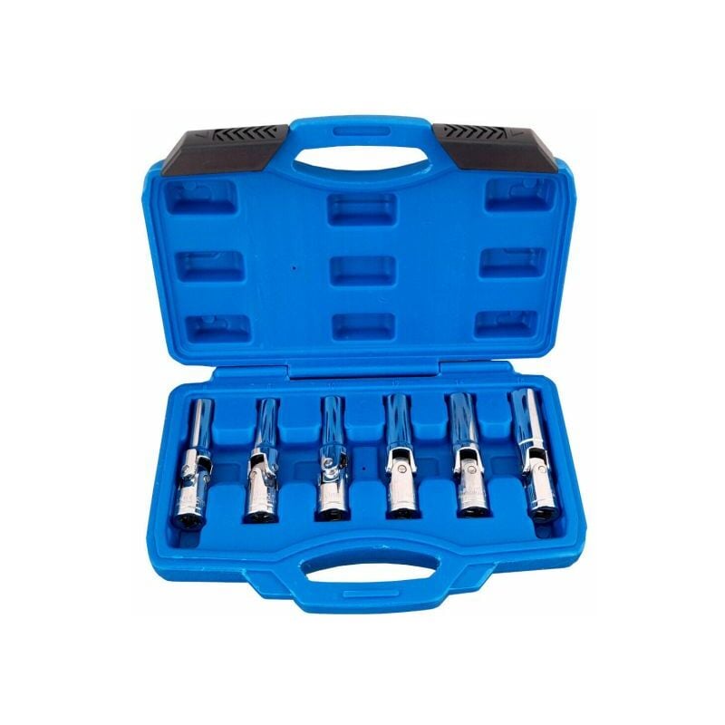 foto del prodotto 6 chiavi a snodo smonta candelette auto snodate smontaggio candele da 8 a 16