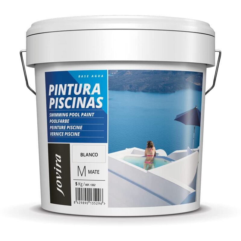 foto del prodotto 6 chilo pitture per piscine 4l protezione e decorazione di piscine. 4 litri, bianco jovira pinturas