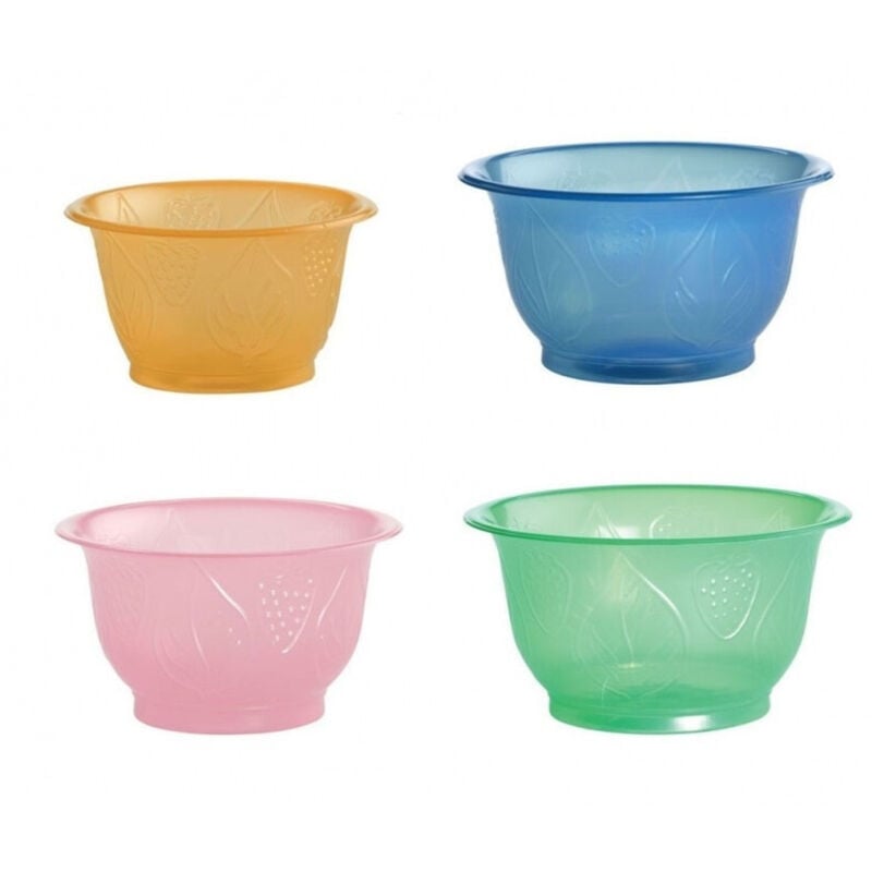 foto del prodotto 6 coppe coppette da gelato 130cc frutta macedonia in plastica rigida - - trade shop traesio