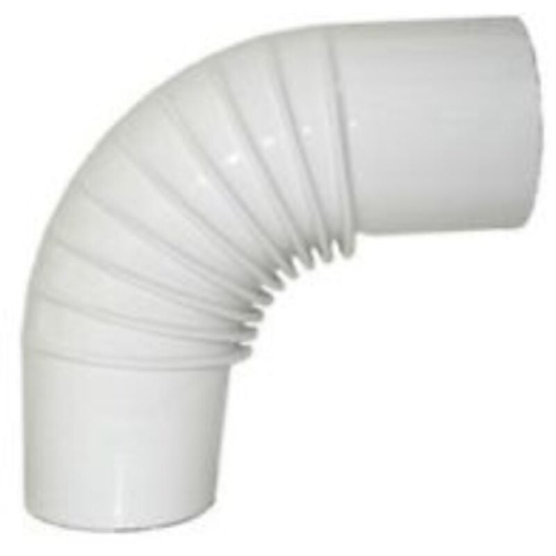 foto del prodotto 6 curve gomito 90o 140 mm curva acciaio smaltato bianco stufe a legna
