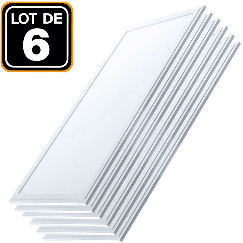 foto del prodotto 6 dalles led 40w 120x30 blanc froid 6000k