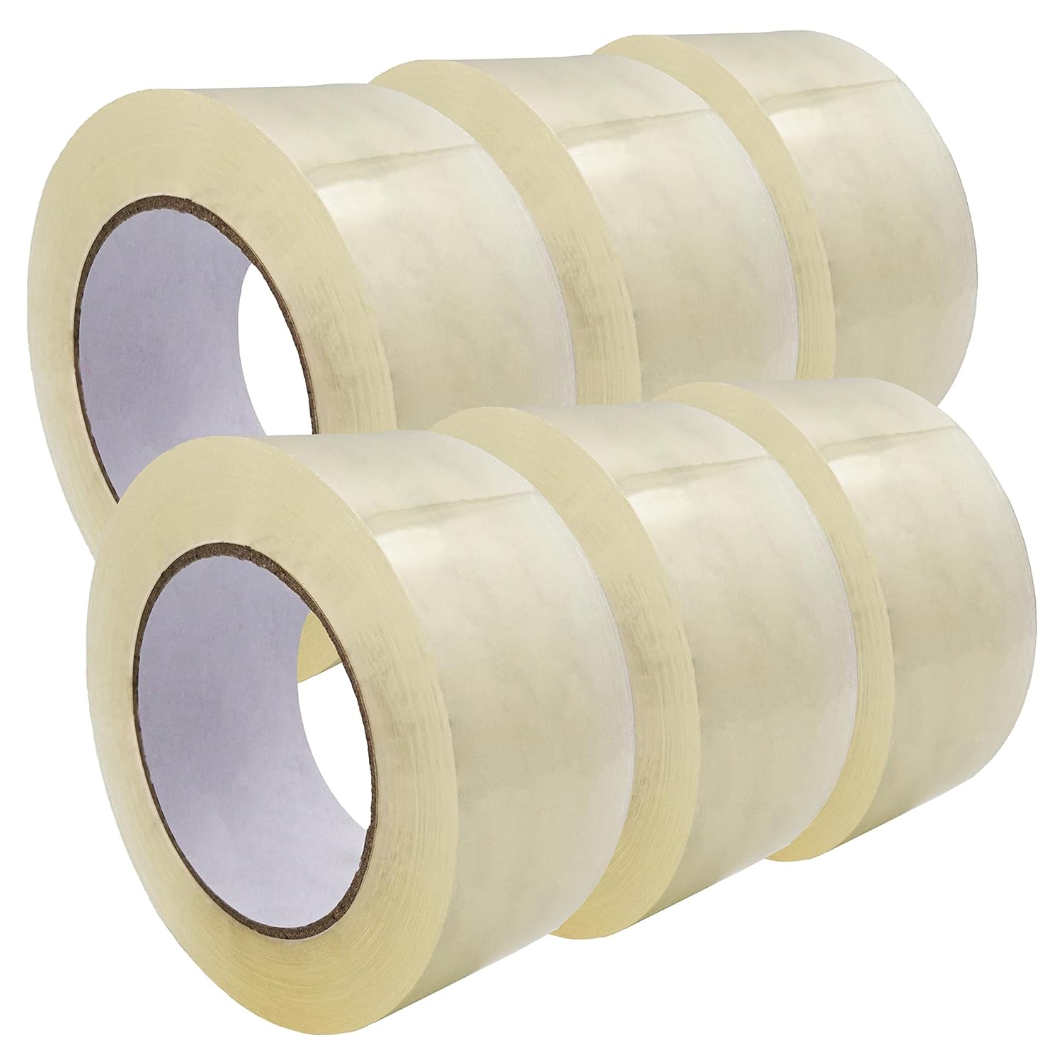 foto del prodotto 6 nastri adesivi da imballaggio trasparenti da 48 mm x 120 m - polipropilene rinforzato con adesivo ultra resistente, per scatole pesanti milazione logistica, compatibile con macchine per accendini