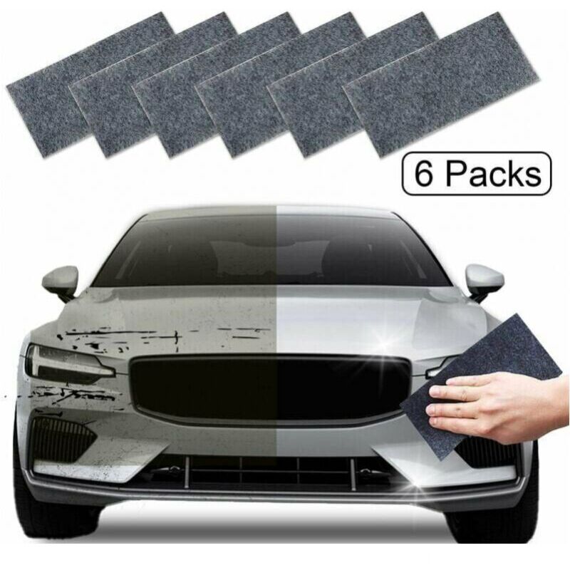 foto del prodotto 6 panni nano shine per la riparazione dei graffi dell auto, panno magico nano per la rimozione dei graffi dell auto, nuovo