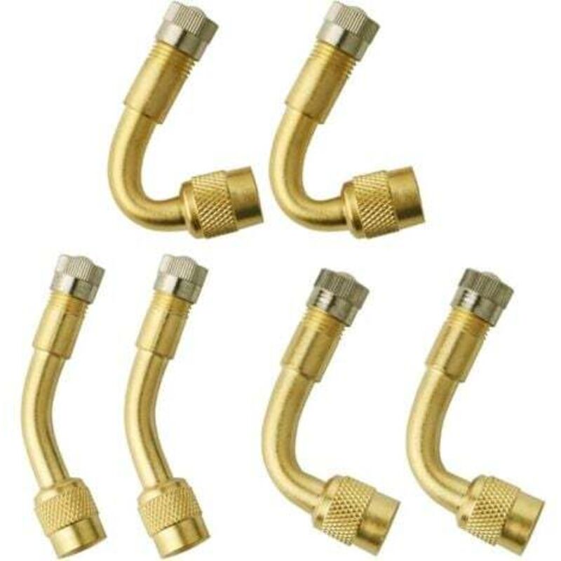 foto del prodotto 6 pezzi di prolunga per valvola del pneumatico, adattatore per valvola del pneumatico, prolunga per valvola dell aria, prolunga per gomito della