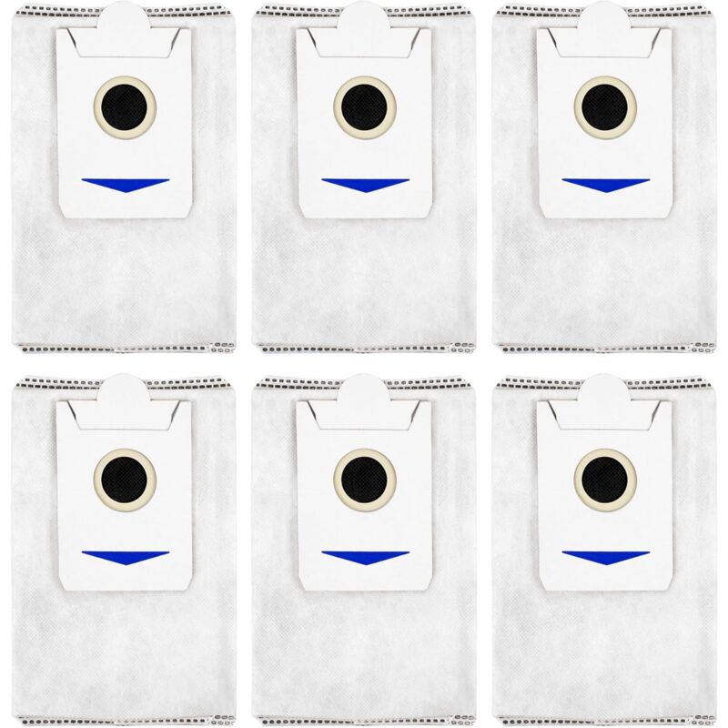 foto del prodotto 6 pezzi di ricambio x2 sacchetto antipolvere compatibile con ecovacs deebot x2 omni x2 x2 pro dex86 sacchetto antipolvere, 3l grande capacit 