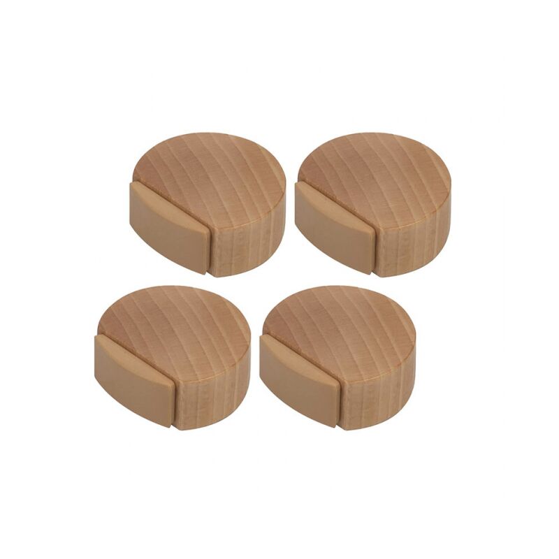 foto del prodotto 6 pezzi fermaporta fermaporta adesivo in legno per pavimenti e parquet fermaporta rovere naturale 
