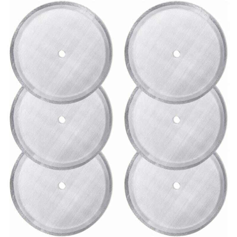 foto del prodotto 6 pezzi filtri di ricambio per french press, filtri riutilizzabili in acciaio inox per macchine da caff french press universali da 350 ml