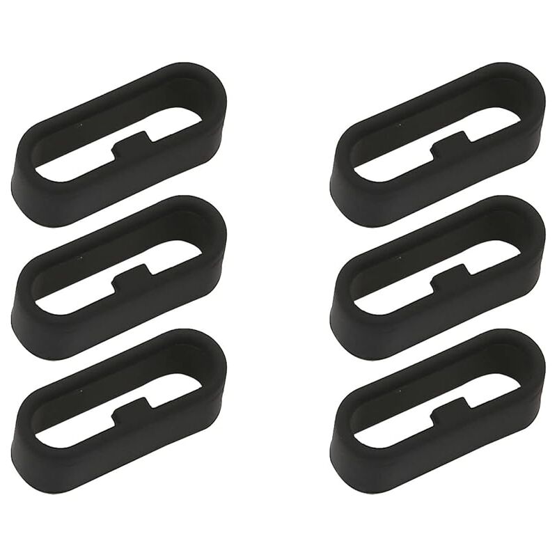 foto del prodotto 6 pezzi garmin watch rings smart watch band loops in silicone, loops in gomma, anelli di ricambio per cinturino garmin watch, 18 mm