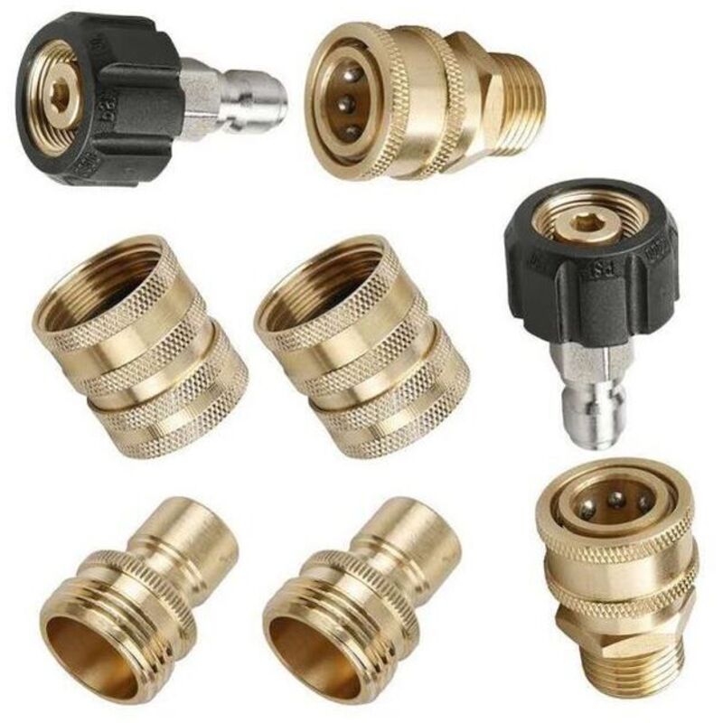 foto del prodotto 6 pezzi in ottone americano 3 4 connettore rapido per tubo dell acqua da giardino raccordo maschio e femmina accessori connettore rapido