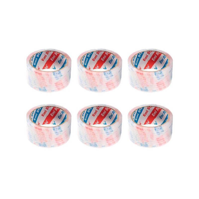 foto del prodotto 6 pezzi nastro adesivo trasparente per imballo 48mmx80mt