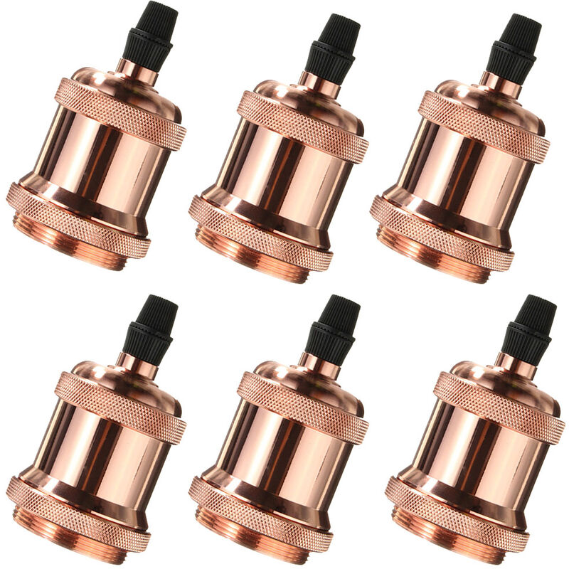 foto del prodotto 6 pezzi retr portalampada e27 edison led, vintage industriale adattatore per lampada spirale supporto 110 220v per lampada da parete lampadario a