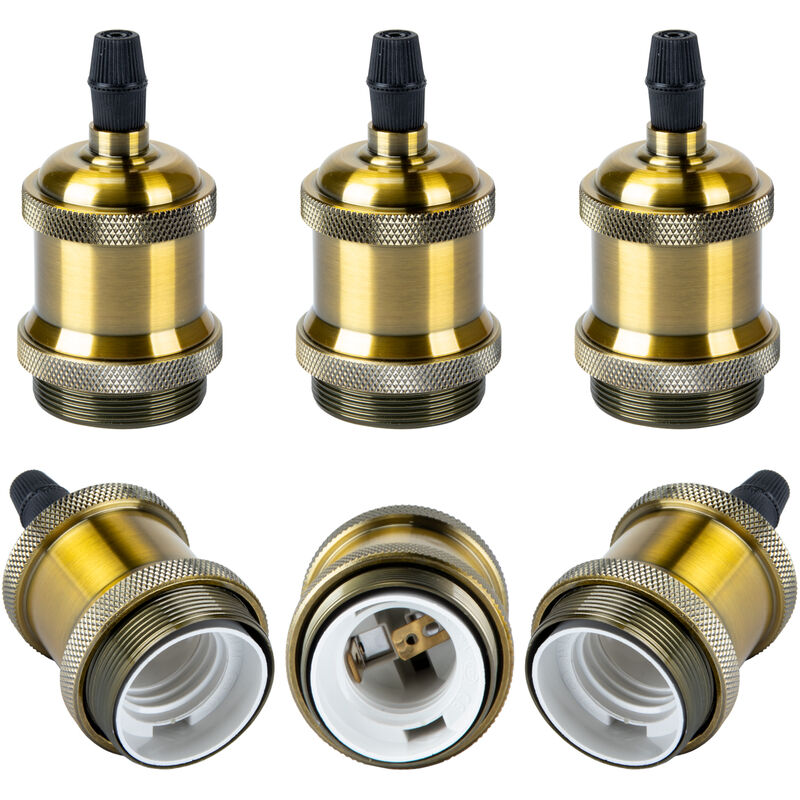 foto del prodotto 6 pezzi retr portalampada e27 edison led, vintage industriale adattatore per lampada spirale supporto 110 220v per lampada da parete lampadario a