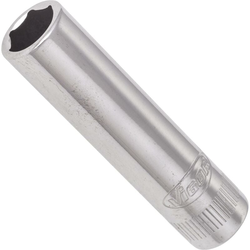 foto del prodotto 6 point socket long v2537n attacco quadro, cavo, 1 4 di pollice 6,3 mm profilo esagonale esterno size 8 mm