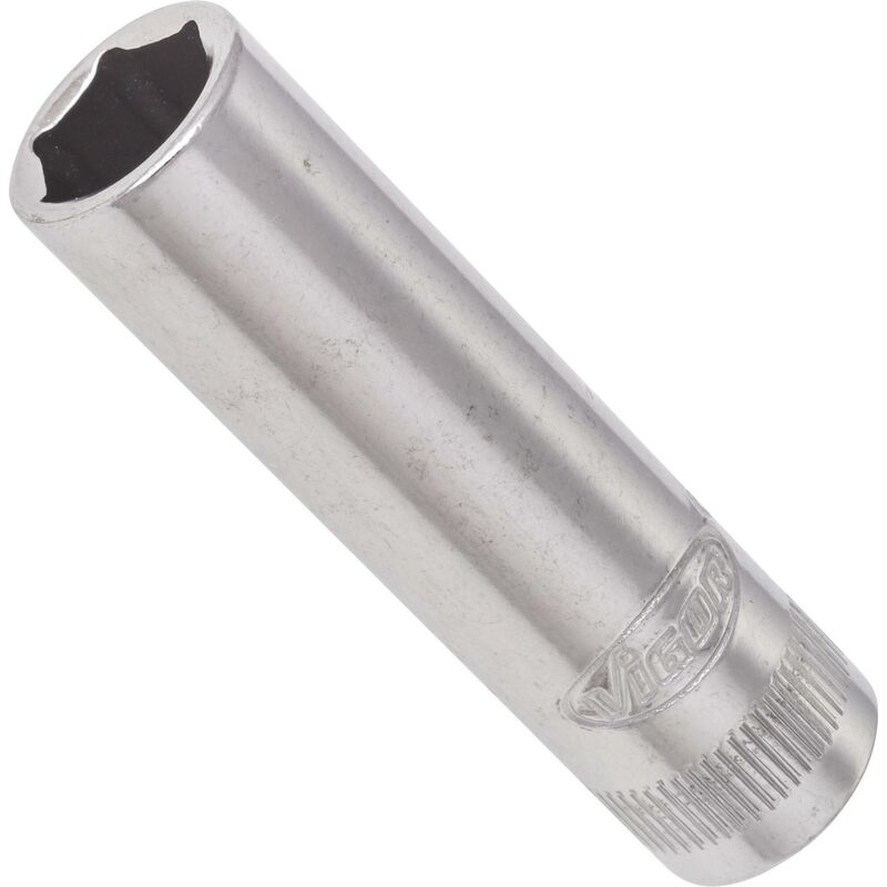 foto del prodotto 6 point socket long v2538n attacco quadro, cavo, 1 4 di pollice 6,3 mm profilo esagonale esterno size 9 mm