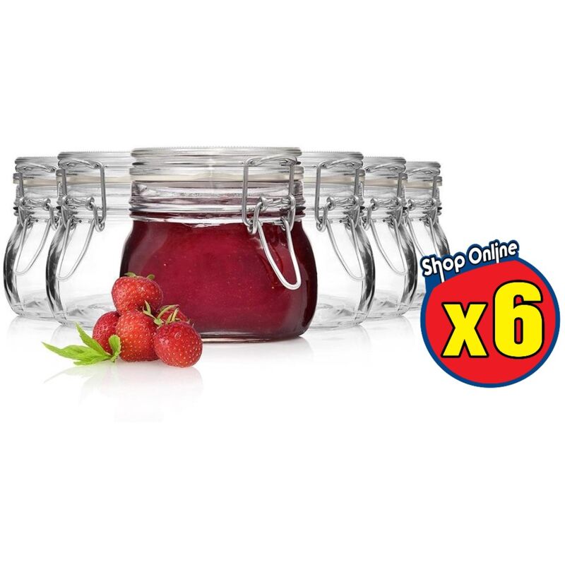 foto del prodotto 6 pz fido vaso ermetico per conserve 500 cc