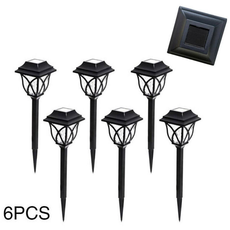 foto del prodotto 6 pz lampada 1 led con pannello solare da giardino picchetto esterno te b0155 trade shop traesio