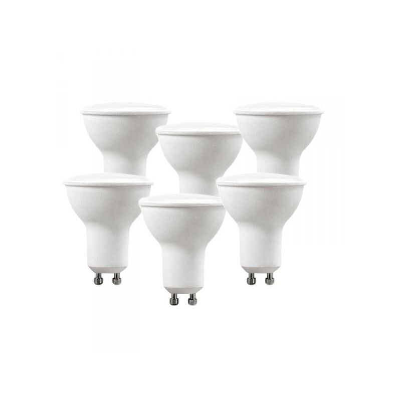 foto del prodotto 6 pz lampada led gu10 5w 220v 110 gradi bianco neutro 4000k diffusore opale sku 212740
