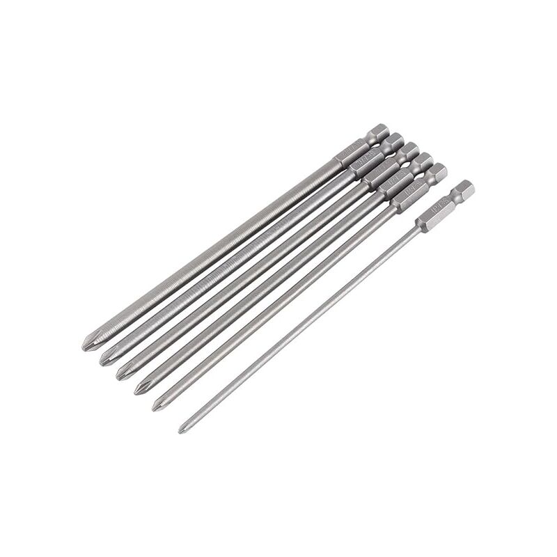 foto del prodotto 6 pz lungo esagonale phillips punte per cacciavite gambo 1 4 's2 acciaio 150 millimetri cacciavite magnetico bit set phillips bit strumento