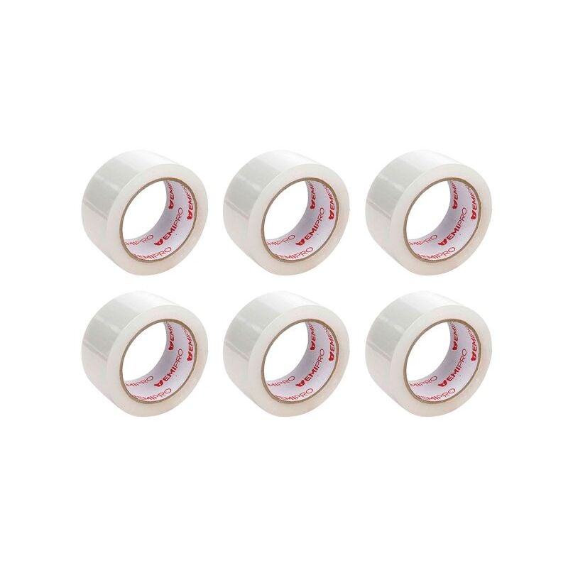 foto del prodotto 6 rotoli nastro adesivo trasparente per imballaggio 50mmx200mt