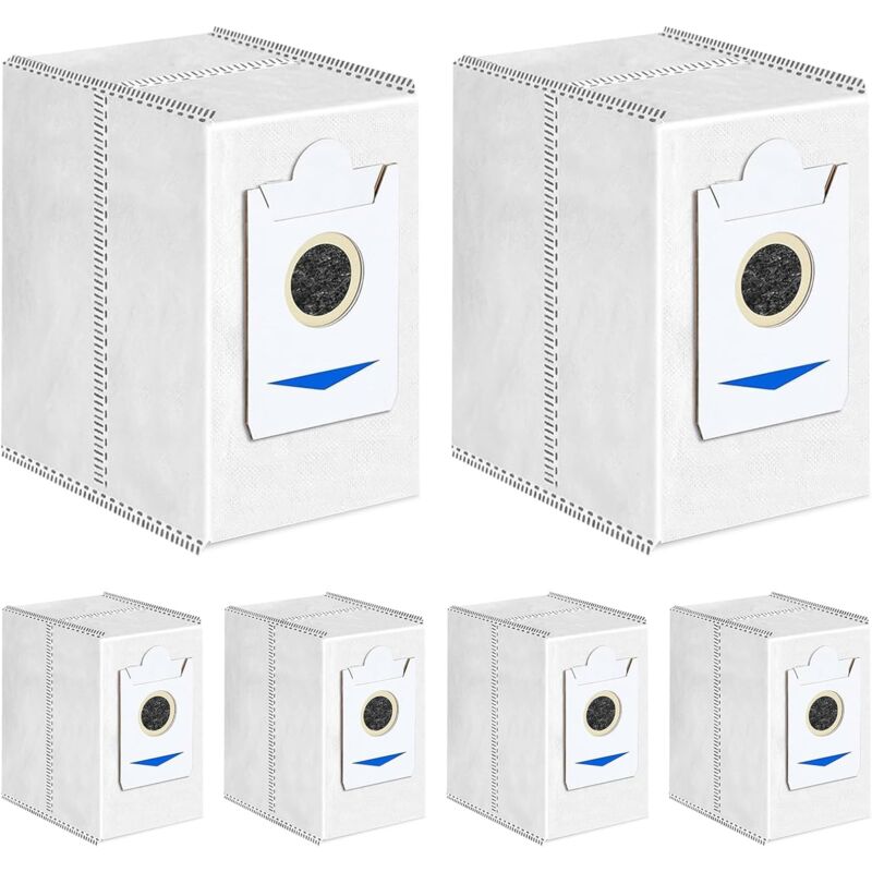 foto del prodotto 6 sacchetti per aspirapolvere robot ecovacs deebot t30 pro omni, accessori per aspirapolvere robot t30 omni, sacchetti per la polvere di grande