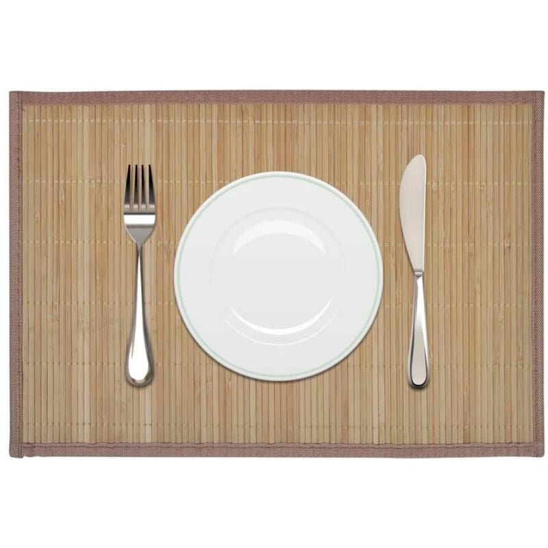 foto del prodotto 6 tovagliette di bamboo 30 x 45 cm marrone