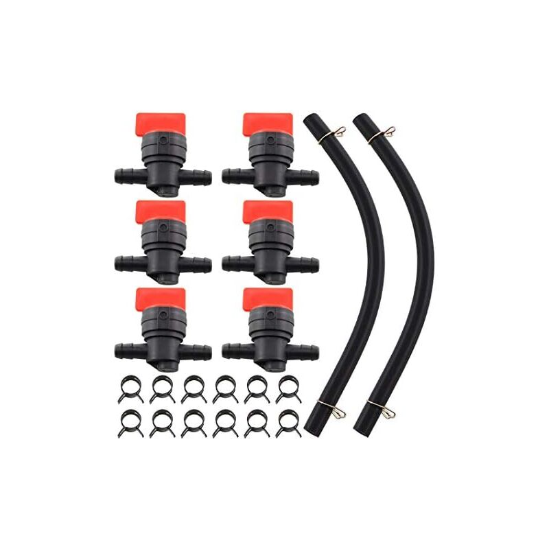foto del prodotto 6 valvole per rubinetto carburante in plastica da 1 4 per 494768 493960 698183 698181 697947 5019h 5019k am36141 am107340 24507