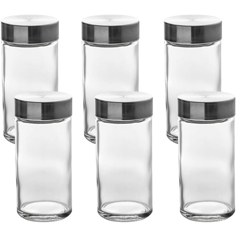 foto del prodotto 6 vasetti per spezie da 80 ml con coperchio in acciaio inox 5five