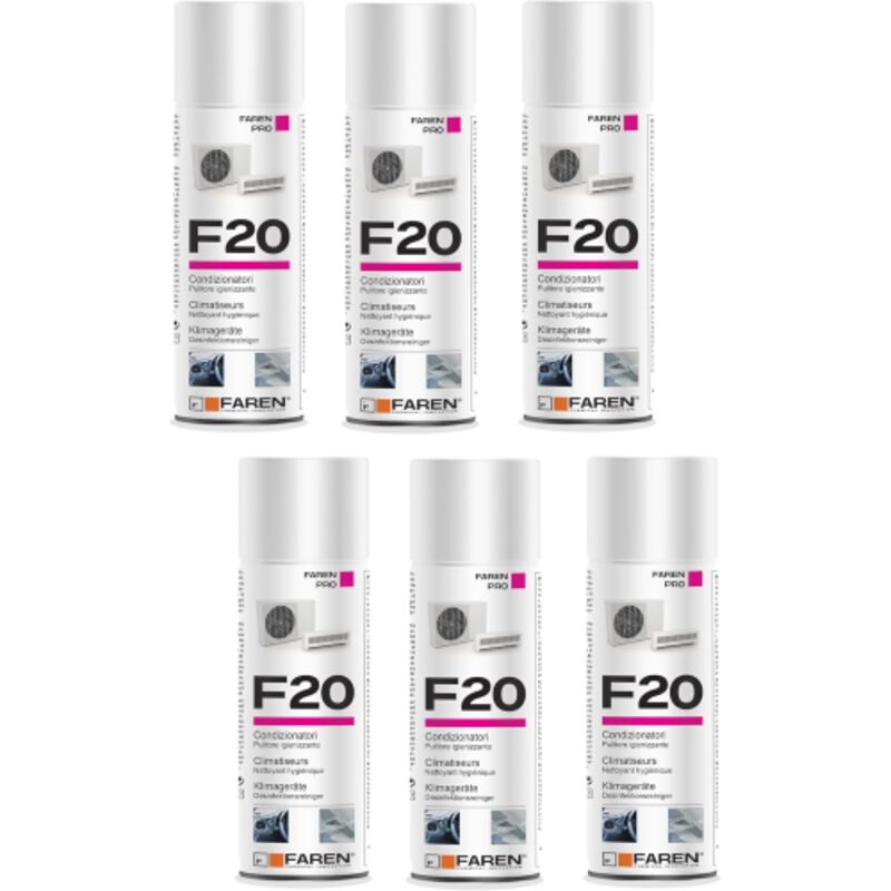 foto del prodotto 6 x faren f20 igienizzante climatizzatori condizionatori casa e auto 400 ml