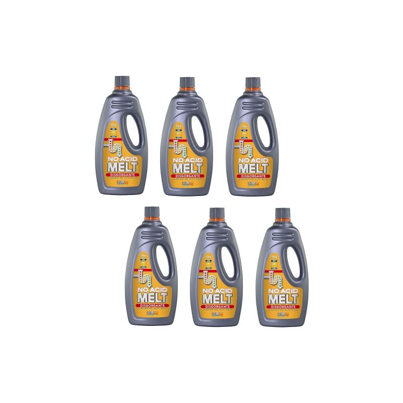 foto del prodotto 6 x faren melt no acid disgorgante liquido concentrato 1 lt