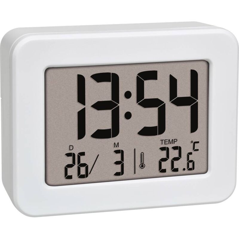 foto del prodotto 60.2044.02 quarzo sveglia bianco tempi di allarme 1 tfa dostmann