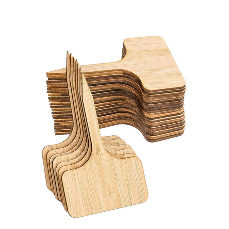 foto del prodotto 60 etichette per giardino esterno, etichette per piante di bamb , etichette per orto, etichette per piantine, adatte per verdure e fiori succulenti