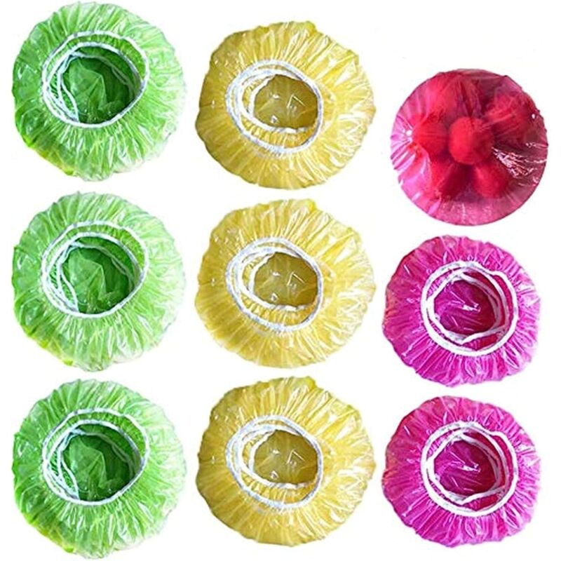foto del prodotto 60 pezzi copriciotole per alimenti copricibo colorati copricibo riutilizzabili copriciotole elastici in plastica per ciotole per picnic all aperto in