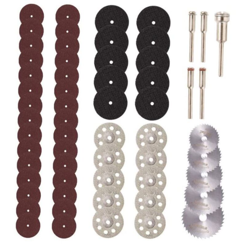 foto del prodotto 60 pezzi di fette di resina da taglio in corindone, accessori per trapano, accessori per trapano, lame smeriglio, fette di metallo, coltelli per
