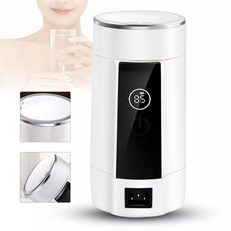foto del prodotto 600ml 600w bollitore in acciaio inox portatile da viaggio bollitore da zuppa di farina d avena bollitore elettrico tazza di ferro da viaggio piccola