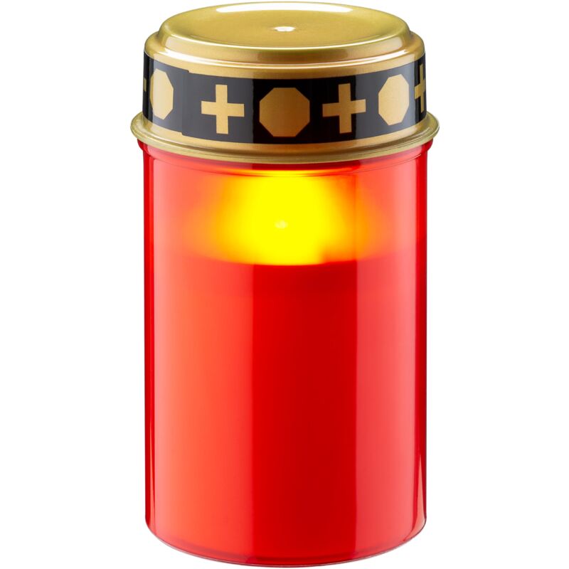 foto del prodotto 60335 lume funerale a led con batteria, per esterni, per cimitero, per tomba, 2 batterie aa mignon goobay