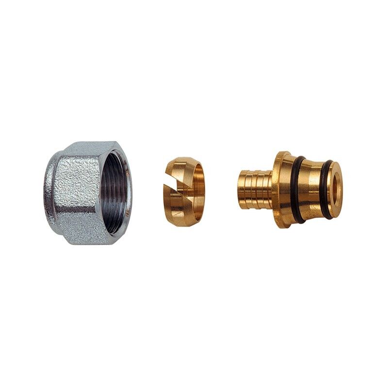 foto del prodotto 6052 - kit per tubi di materiale plastico, con calotta cromata - esterno per spessore 17x2 6052 15043