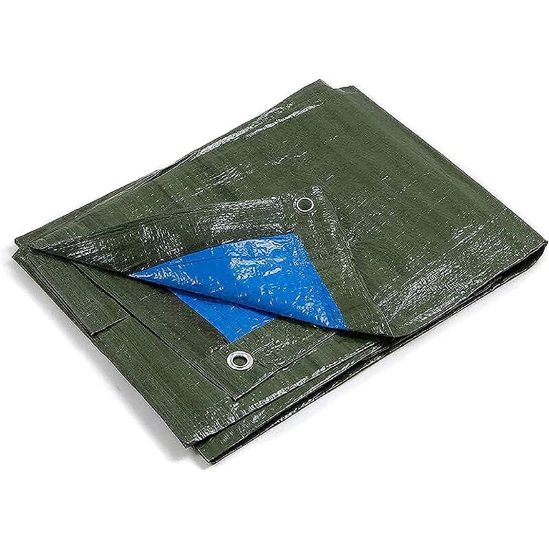 foto del prodotto 6056cx telone occhiellato bicolore con grammatura da 90 g m . taglia 4x5 20 m verde blu kippen