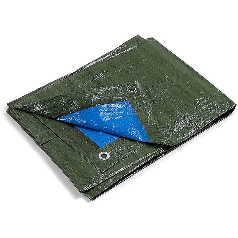 foto del prodotto 6064cs telone occhiellato bicolore con grammatura da 90 g m . taglia 4x5 20 m verde blu kippen