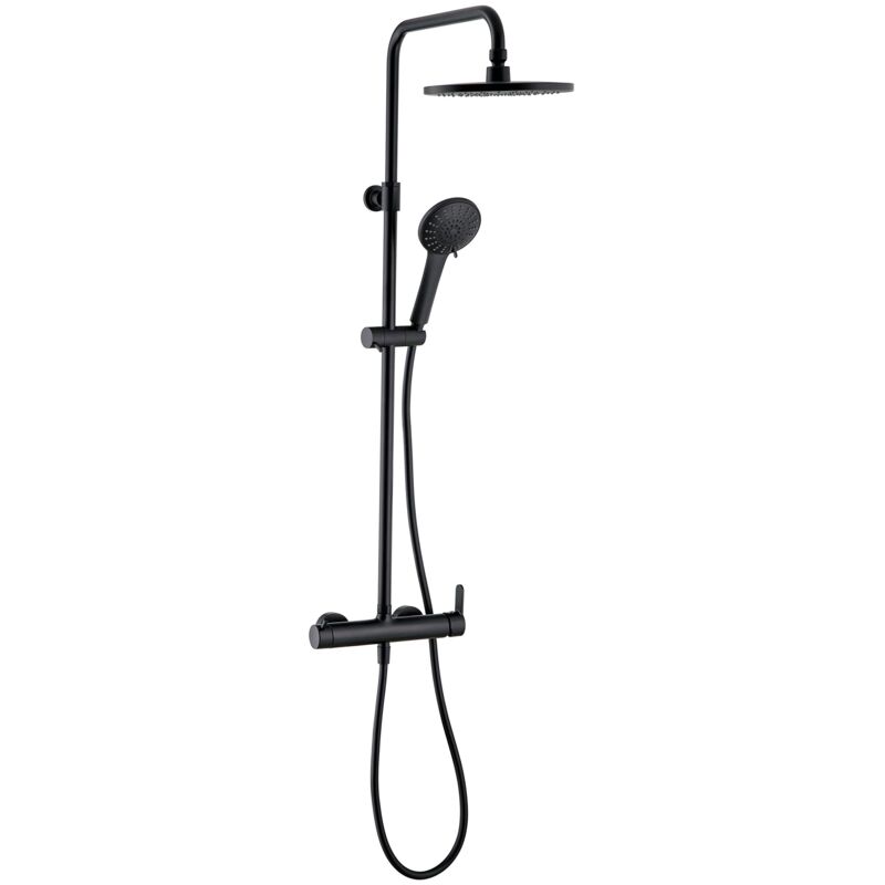 foto del prodotto 60722892 colonna doccia con miscelatore meccanico black roma touch 5 getti, nero wirquin