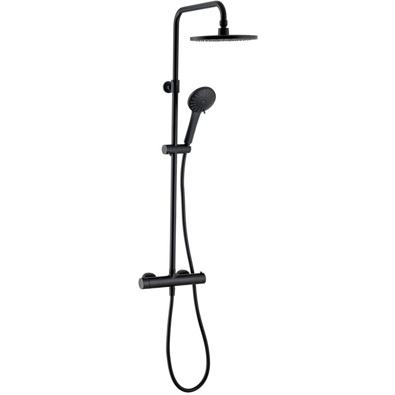 foto del prodotto 60722893 colonna doccia con miscelatore termostatico black roma comfort a 5 getti, nero wirquin
