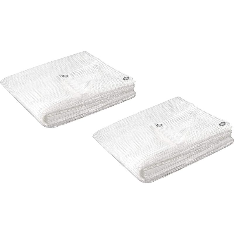 foto del prodotto 6083k - confezione da 2 pezzi di telone retinato trasparente con grammatura da 130 g m . taglia 2x3 6 m - kippen