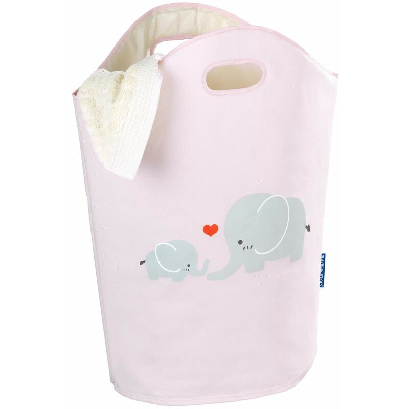 foto del prodotto 62120100 cesto portabiancheria kids elli cesto per biancheria capacit 24 l, poliestere, rosa, 20 x 40 x 52 cm wenko