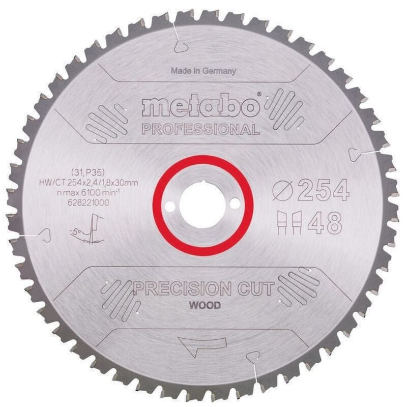 foto del prodotto 628221000 de lama circolare 25,4 cm 1 pz i metabo