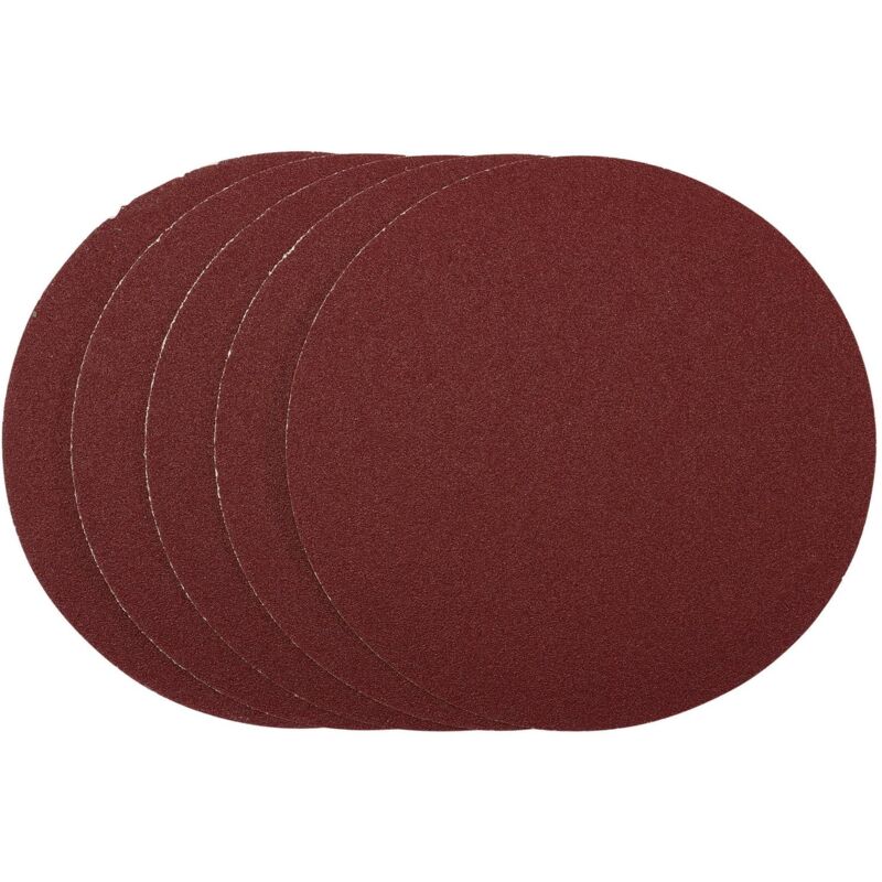 foto del prodotto 63026 dischi abrasivi, grana 80, confezione da 5, 200 mm, colore rosso draper