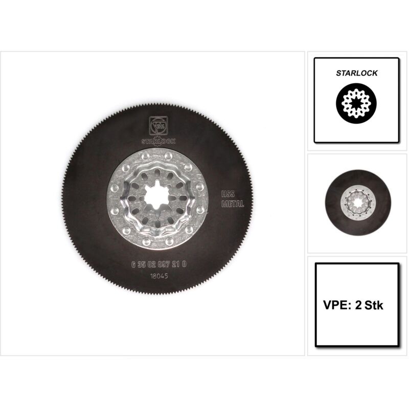 foto del prodotto 63502097220 hel hss lama circolare 85 mm 2 pz. - fein