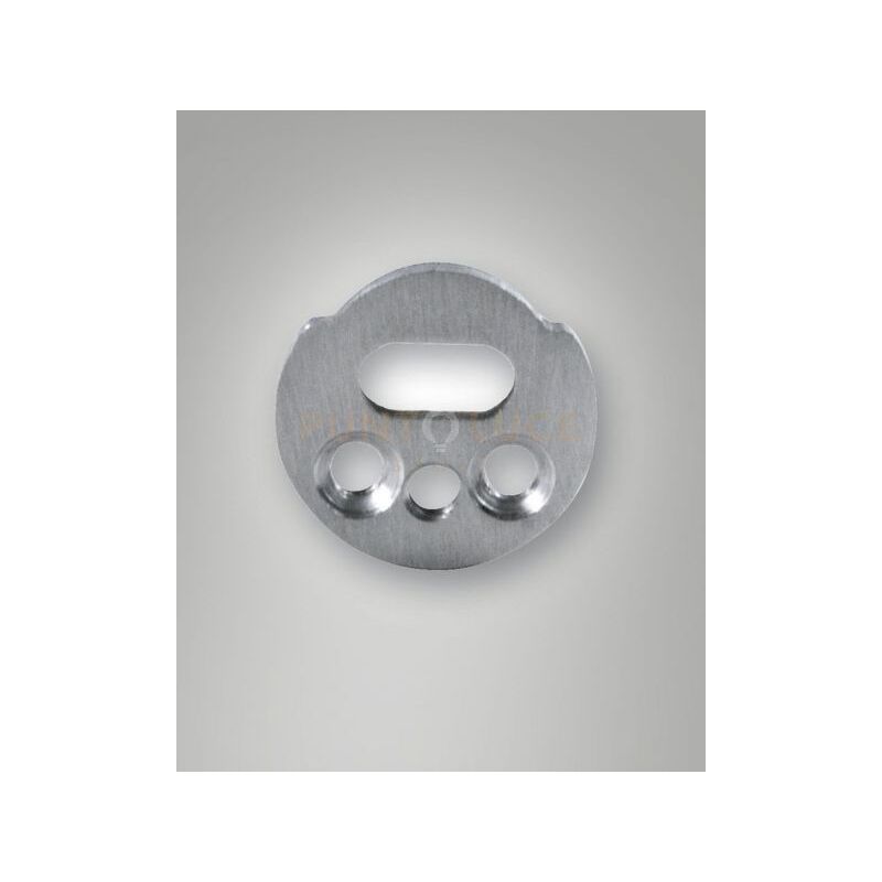 foto del prodotto 6404 50 003 tappo piatto alluminio anodizzato naturale con foro