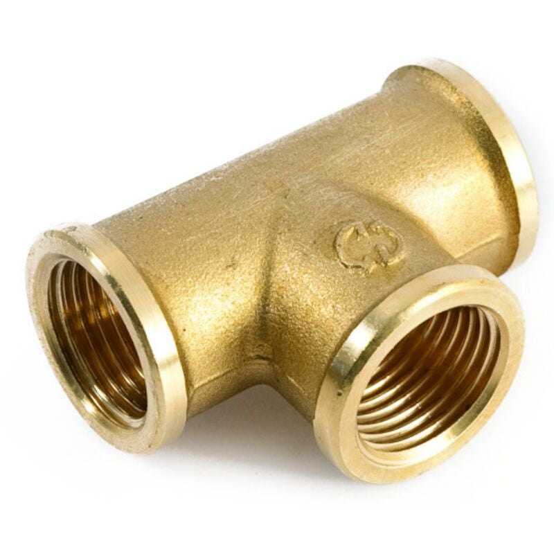 foto del prodotto 6405135, raccordo a t ottone 3 4 femmina, raccordo triplo femmina tee raccordo 3 vie - schl fer