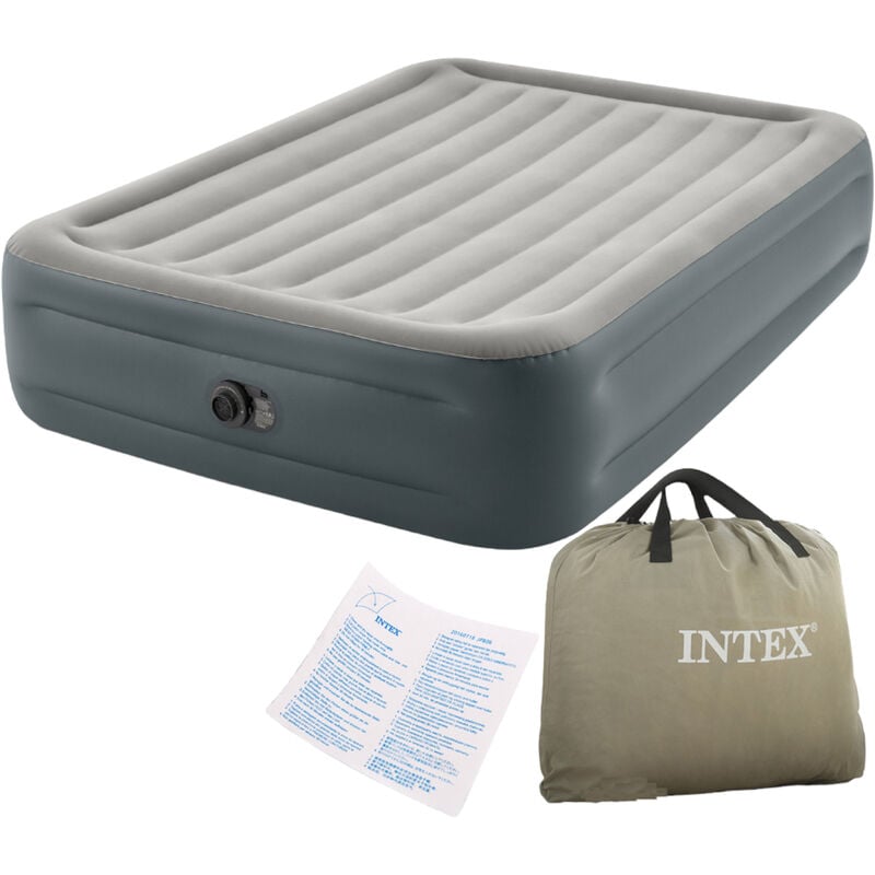 foto del prodotto 64126 materasso matrimoniale dura beam gonfiabile con pompa 152x203x46 cm intex