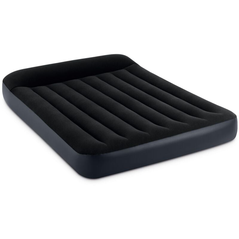foto del prodotto 64142 materasso gonfiabile dura beam pillow rest classic piazza e mezza, pvc, nero, 137x191x25 cm intex